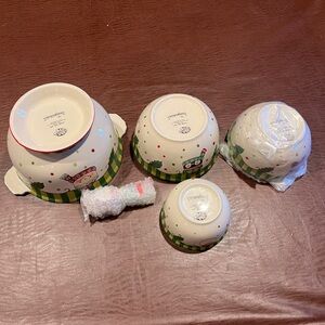 Temptations Holiday Bowl Set - Red, Green, White